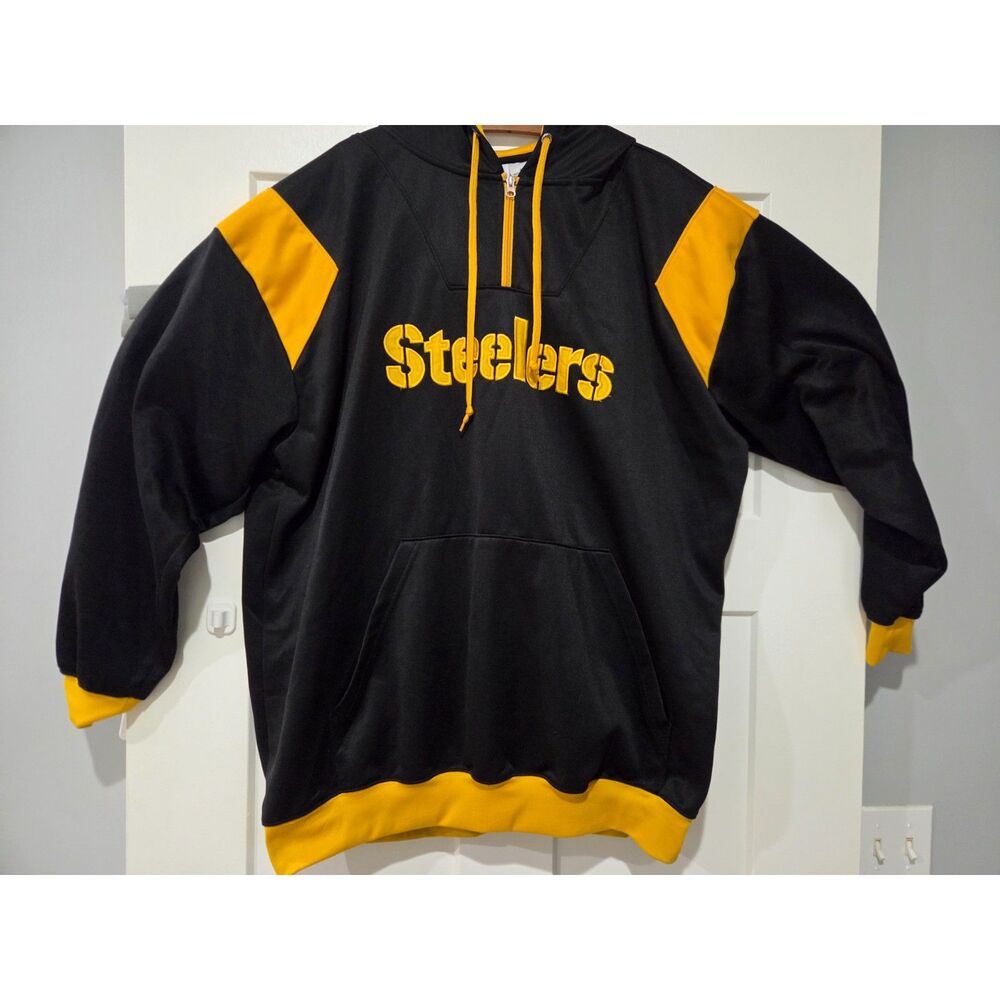 Pittsburgh Steelers Sweatshirt Men's 3XL NFL Football Majestic Top Zip Hoodie